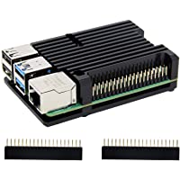 Carcasa de disipador térmico Raspberry Pi 4 con ventilador Dual- carcasa de aleación de aluminio Raspberry Pi 4B-carcasa…